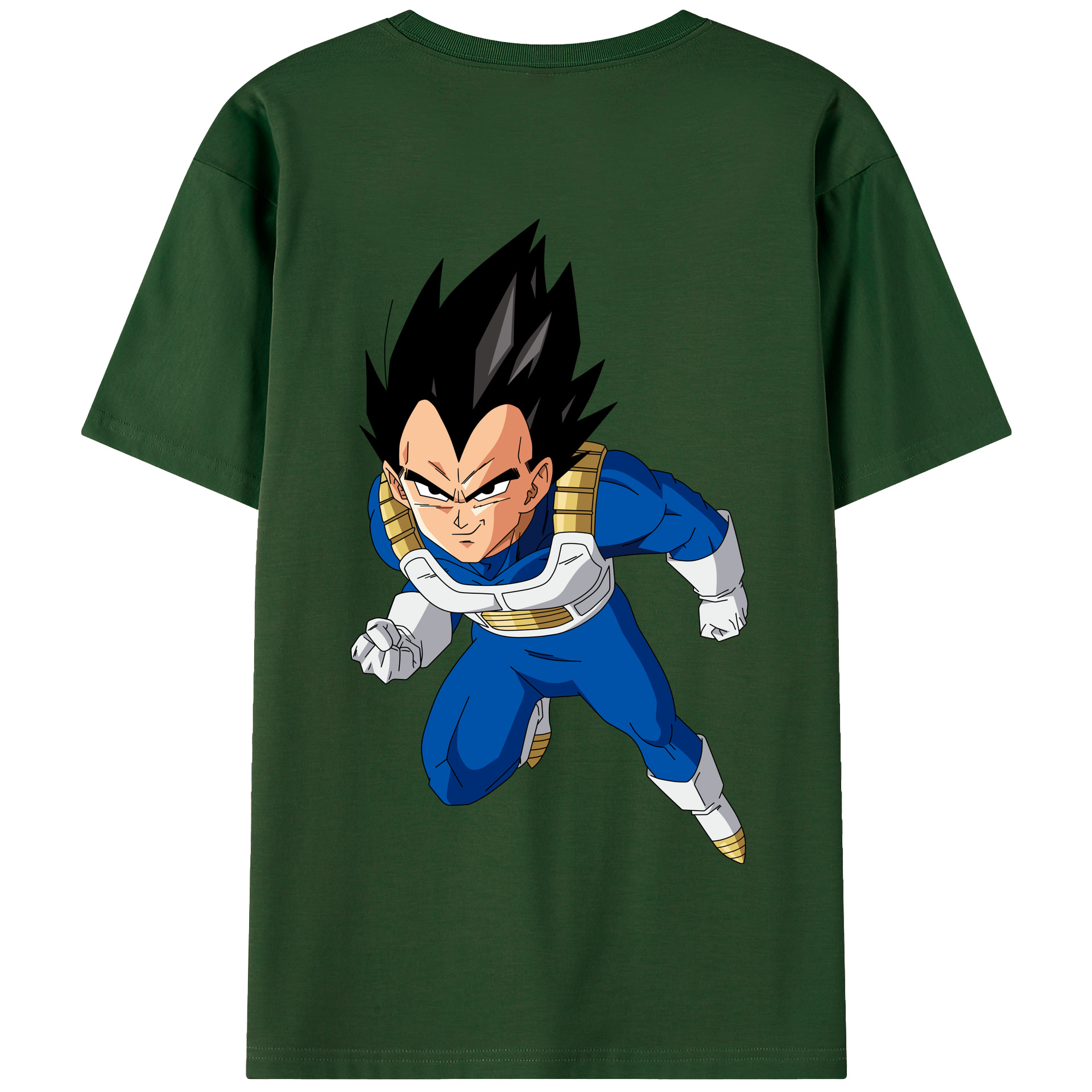 （画像用） ドラゴンボール ベジータ四世（Bejīta Yonsei）DRAGON BALL Vegeta IV 綿100％半袖Tシャツ（背面プリント）